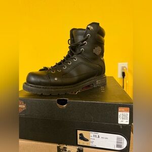 Harley-Davidson Men's Black Leather Moto Boots D93340